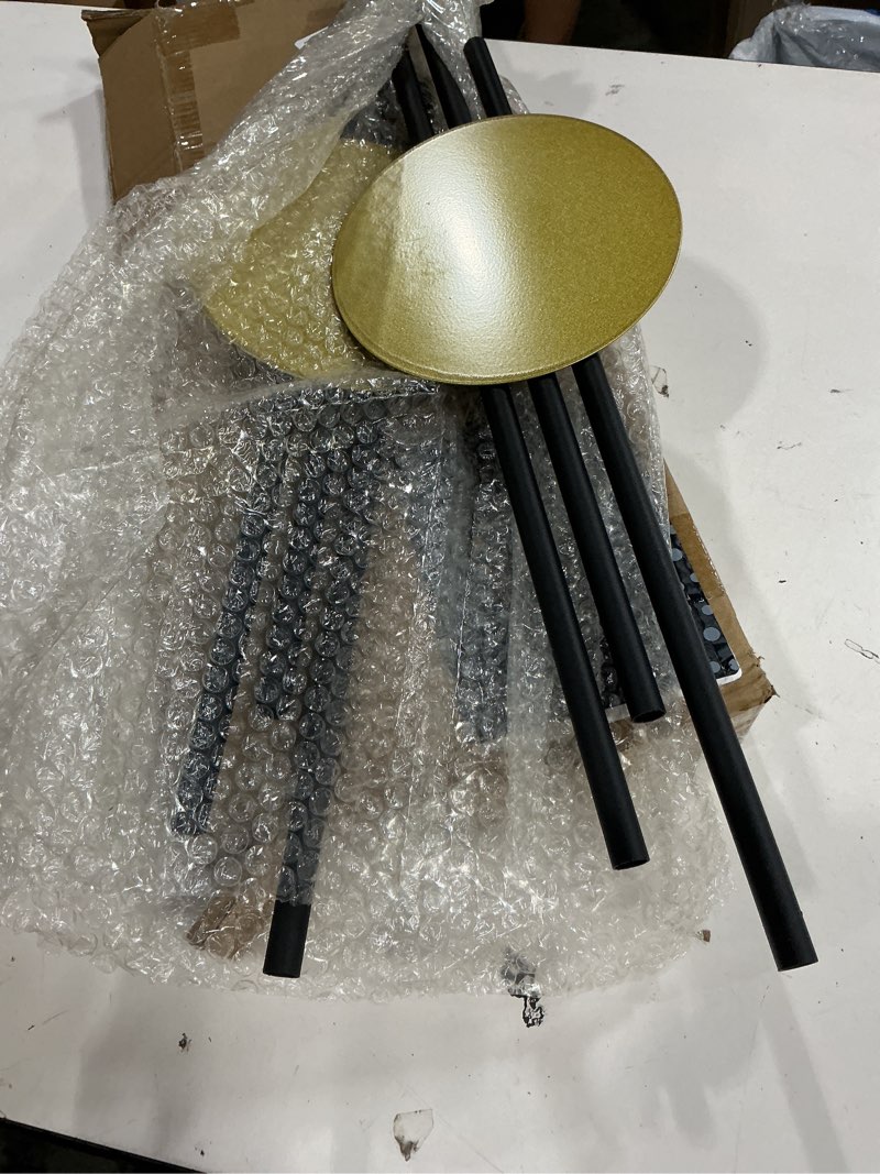 Condition photo showing Good Condition for jfujfu 3d large wall art for living room metal black and gold decor for entryway & hallway & dining room (set of 2, 23.5" x 6.7") 23.5"l x 7"w