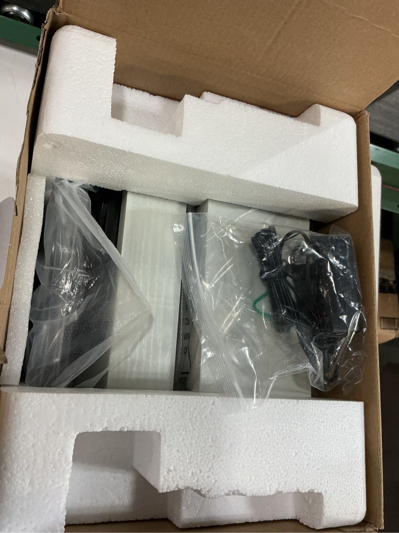 Condition photo showing New/Like New for Vinyl Record Player with External Speakers BT 5.3 Wireless Turntable Portable with 3 Speed USB Vintage Wooden White