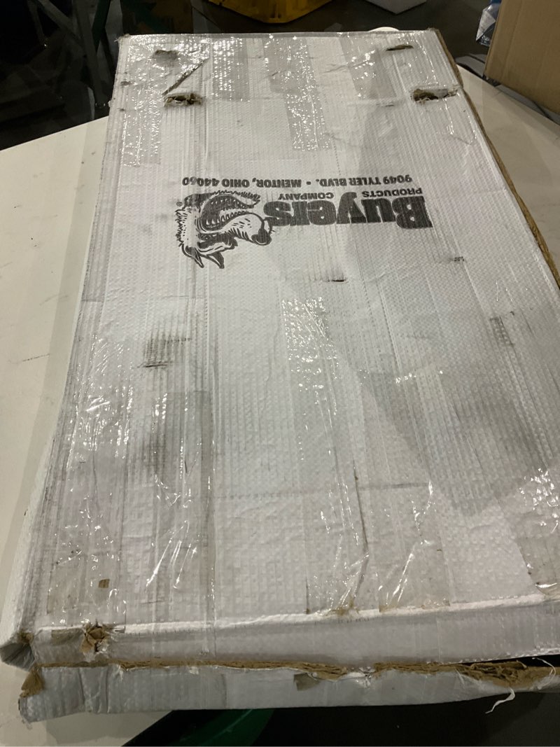 Condition photo showing As Is for Buyers Products RS2SS Stainless Steel 2-Rung Retractable Truck Step, 17.38 x 30.25 Inch, Non-Slip Treads, 14 Inch Bolt Center, 400 lb Capacity, Finish, Folds Away, Durable for Trucks & Trailers Stainless Steel 2 Rungs