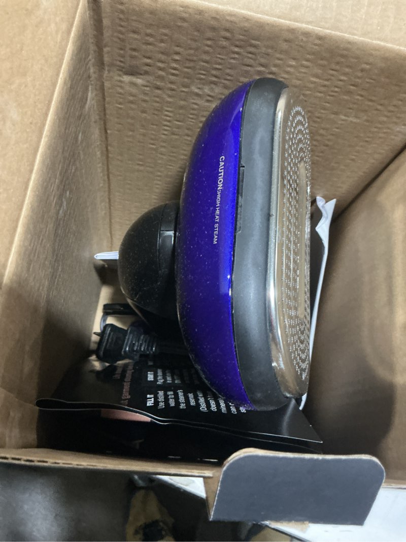 Condition photo showing As Is for Conair 2-in-1 Handheld Steamer and Iron for Clothes, Turbo ExtremeSteam 1875W Garment Steamer and Clothing Iron,Black / Blue One Size