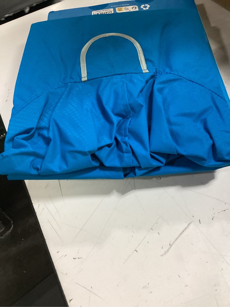 Condition photo showing New/Like New for reflective dog rain coat - waterproof adjustable pet raincoat jacket, lightweight hooded dog rain coat poncho for small to x- large dogs and puppies (blue, x-large) blue x-large