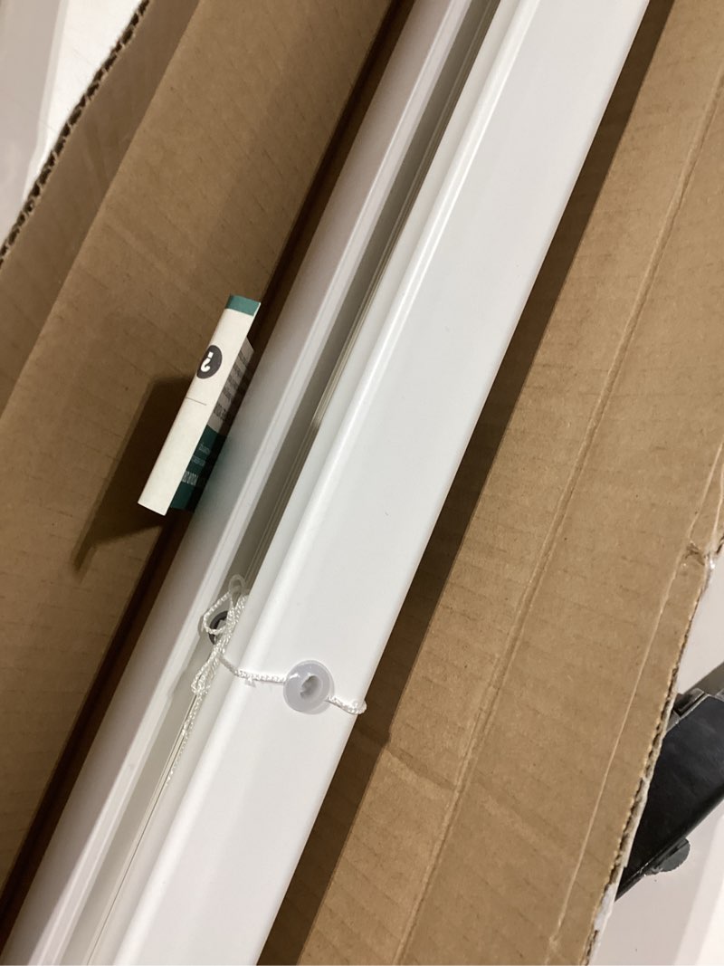 dez furnishings cordless 1" signature mini blind with flexible slats, 30" w x 48" h, pearl white