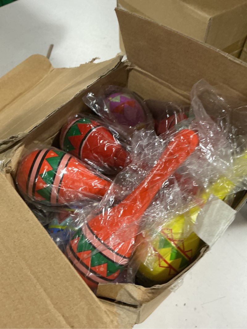 Condition photo showing Good Condition for honoson 12 pcs wooden fiesta maracas 6 cinco de mayo mini sombrero top hat for sombrero mexican party decor(18 pcs,fresh style) 18 fresh style