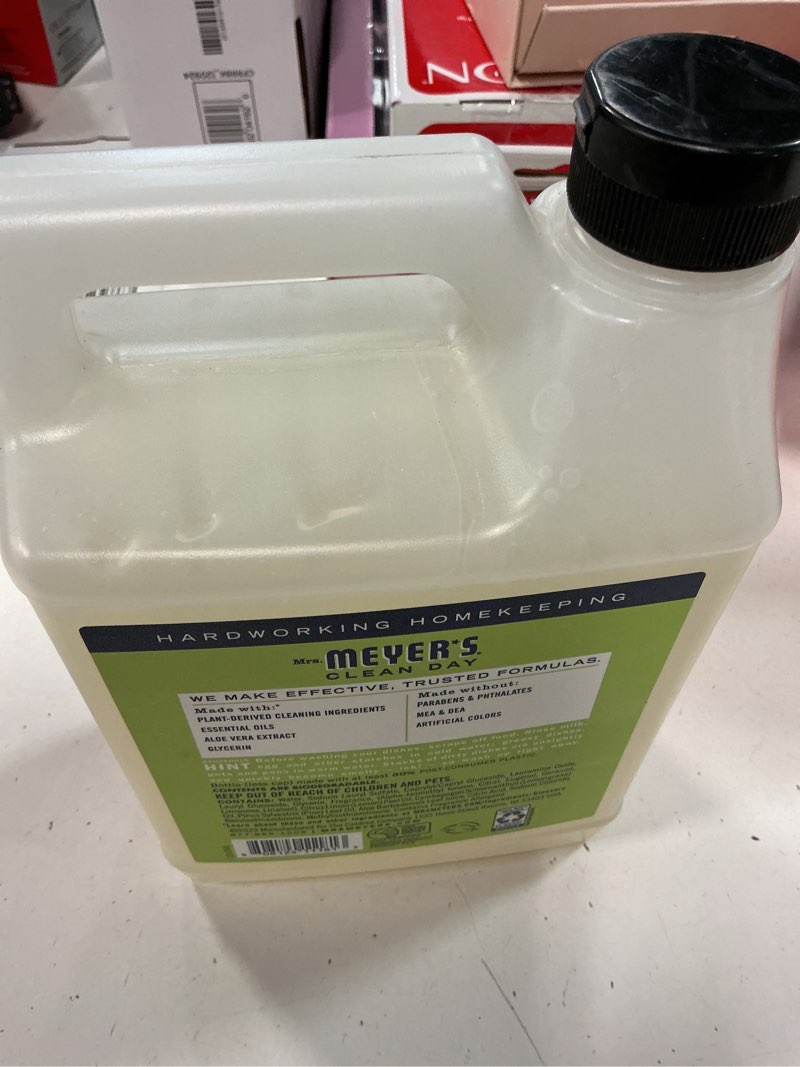 Condition photo showing Good Condition for mrs. meyer's clean day lemon verbena scent liquid dish soap refill 48 oz 1 pk
