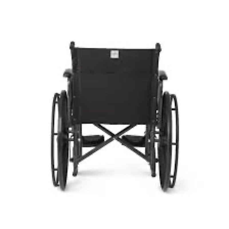 Medline K1 Wheel Chair with Swing-Back Desk Length Arms and Swing-Away leg Rests, 18"