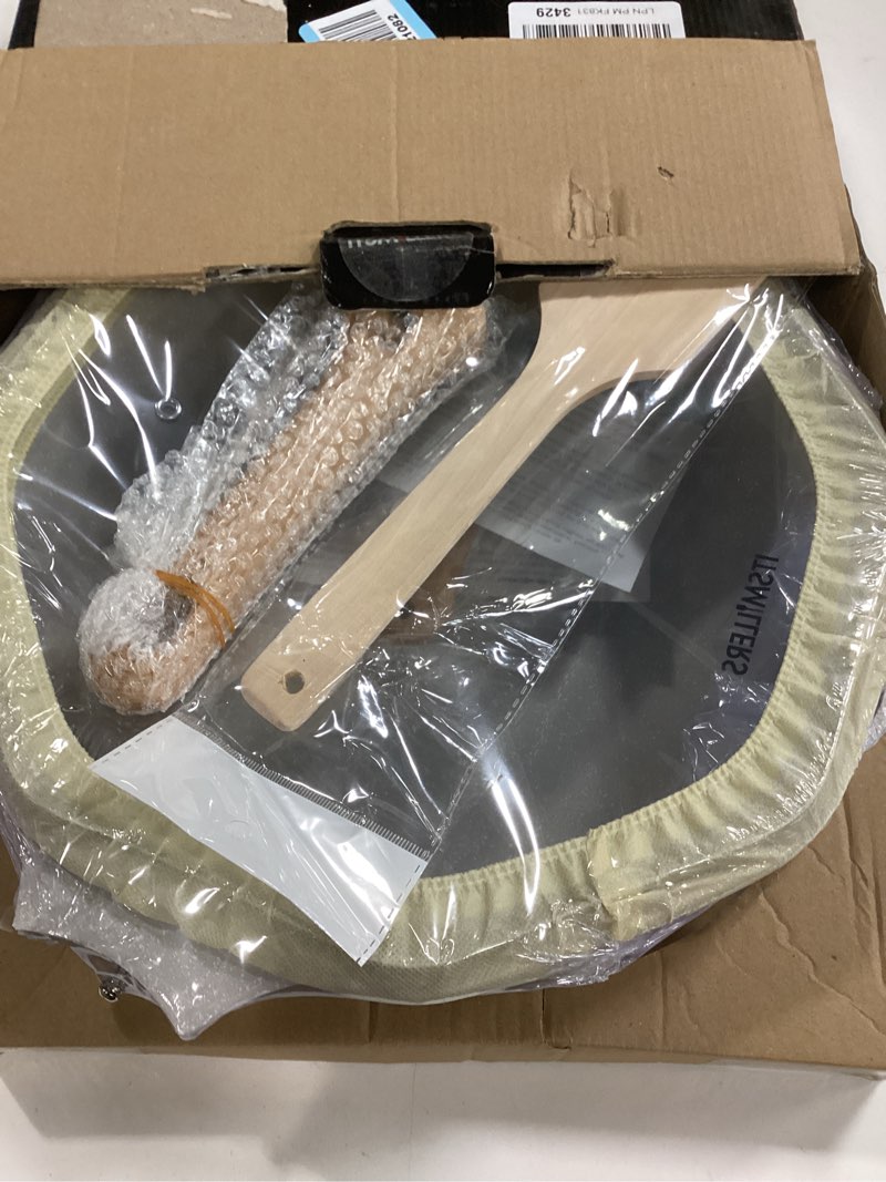 Condition photo showing New/Like New for Ceramic Nonstick Octagonal Wok 12.5 inch Die-cast Induction Woks and Stir Fry Pans with Glass Lid PFOA Free (Cream White)