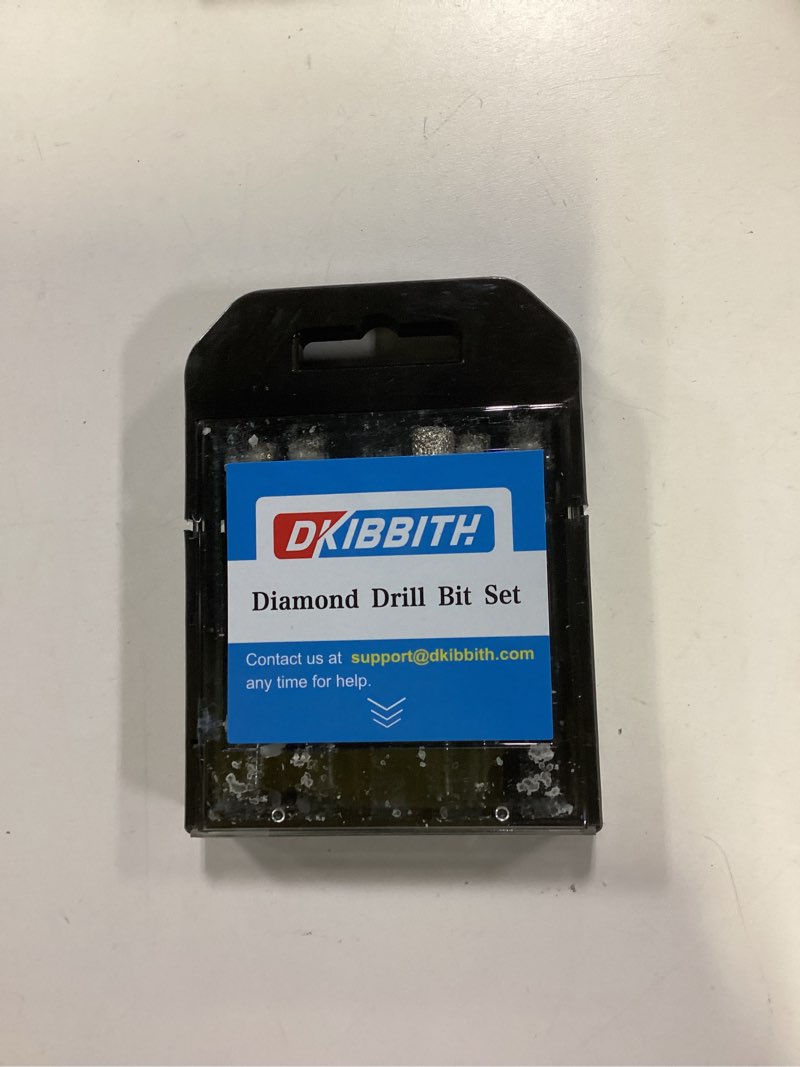 Condition photo showing Good Condition for 5-Pack 5/16" Diamond Core Drill Bits Set, 8mm Tile Drill bits for Ceramic Porcelain Marble Granite Tile Stone Glass Brick, Integrated Coolant for Fast Dry Drilling, Round Shank, with Storage Case 5 Pcs 5/16“ Diamond Bits