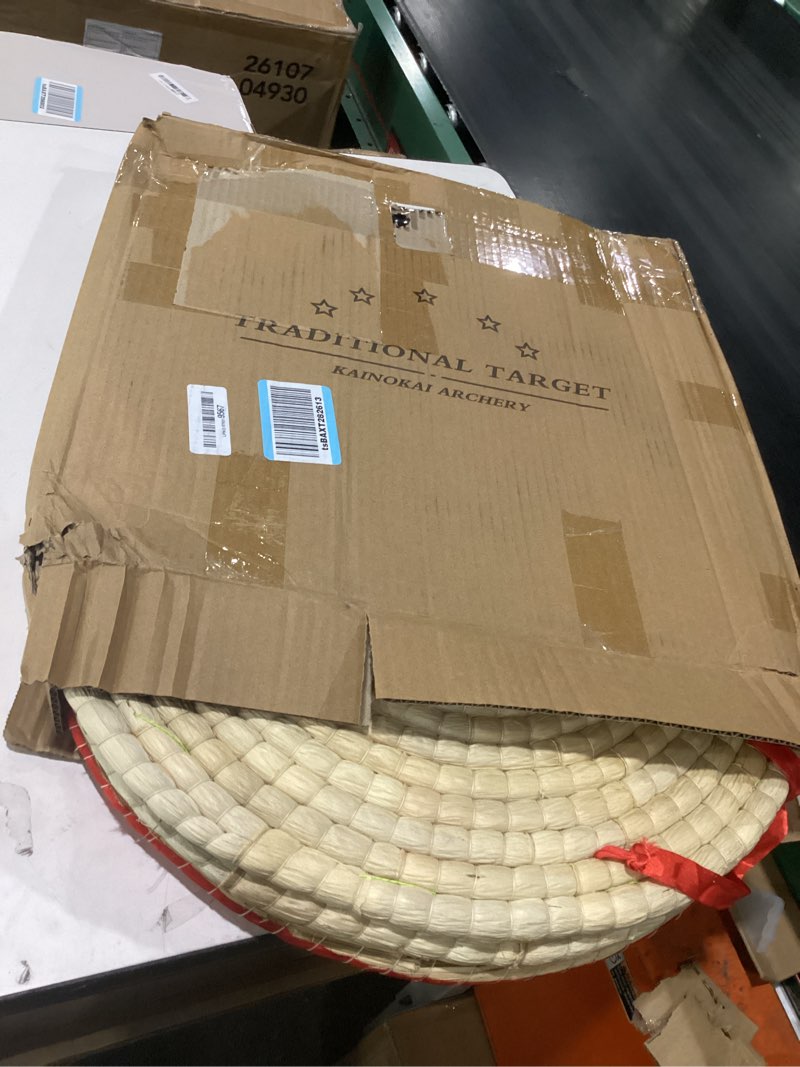 Condition photo showing Good Condition for traditional hand-made straw archery target,arrow target for recurve bow longbow or compound bow 20in / 3 layers