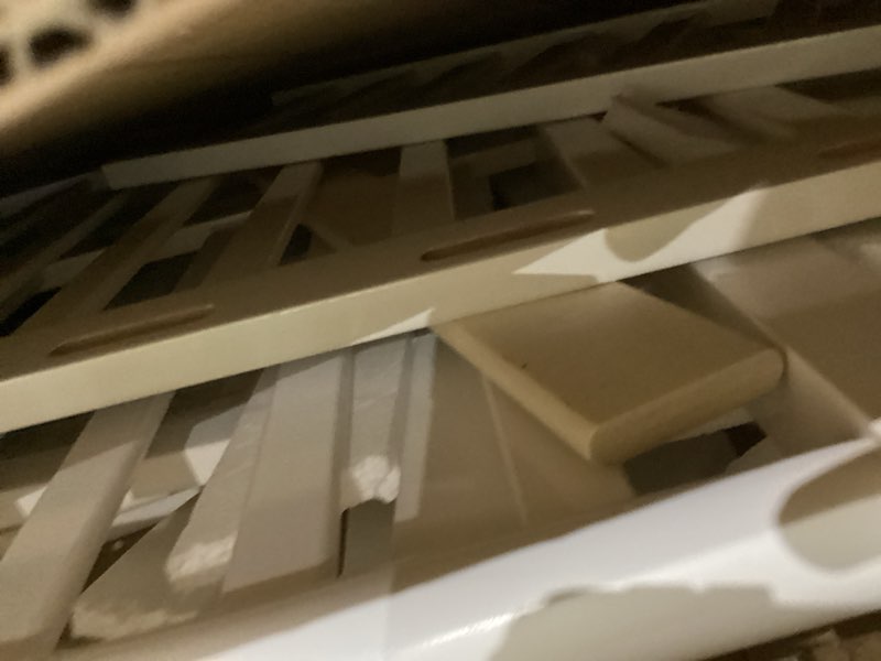 Condition photo showing Good Condition for Dream On Me Austin Toddler Day Bed with Rails in White, Low to Floor Toddler Day Bed, Greenguard Gold & Baby Safety Alliance Certified, Non-Toxic Finishes, Side Safety Guard Rail