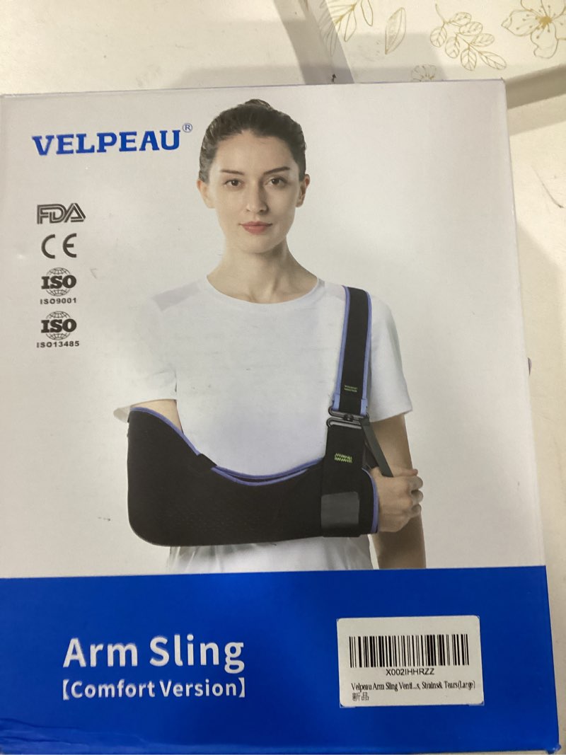 Velpeau Arm Sling Shoulder Immobilizer for Women and Men, fit Left or Right Arm - Rotator Cuff Suppo
