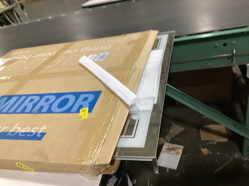 Condition photo showing New/Like New for 30"x32" led bathroom mirror with lights, anti-fog, backlit + front lit, dimmable, led vanity mirror for wall, lighted bathroom mirror, 3 colors, shatter-proof tempered glass white 30"l x 32"w