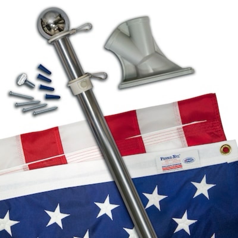 valley forge flag 5-ft w x 3-ft h american embroidered house flag kit 5187928