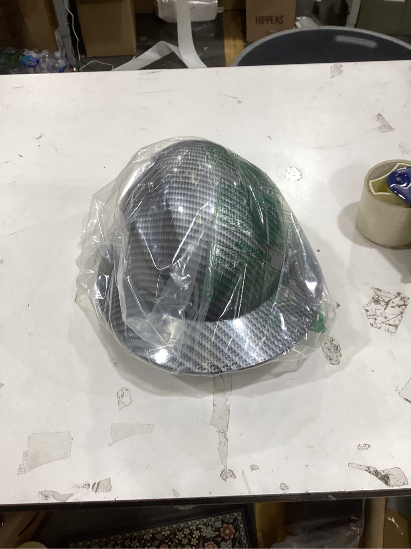 Condition photo showing New/Like New for LANON Full Brim Hard Hat, OSHA Construction Work Approved, Premium Charcoal Gray Design, FRP Safety Helmet with 4 Point Adjustable Ratchet Suspension, Class C