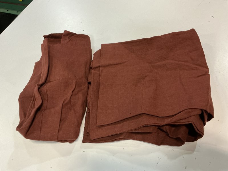 Condition photo showing Good Condition for european linen pillowcase set, king, bordeaux