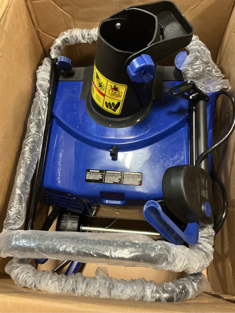 Condition photo showing New/Like New for westinghouse wsnow18d corded snow blower 18-inches wide, dual led lights, electric snow blower with 25ft throwing distance, plows 720lbs/min, adjustable chute 18 inch - steel auger