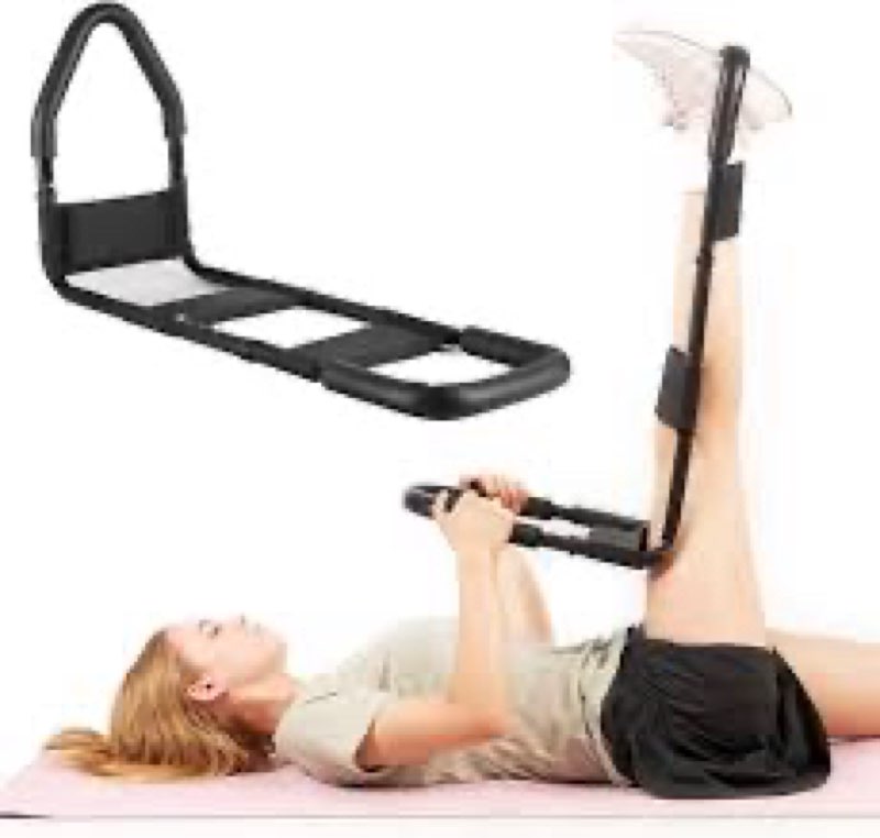 hamstring stretcher, knee extension device, lower back, hip & calf stretching