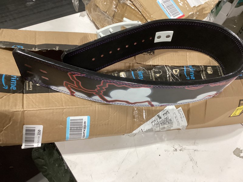 Condition photo showing As Is for Anime Weight Lifting Lever Belt | 10mm Premium Leather Weightlifting Belt for Powerlifting, Bodybuilding, Deadlift, Squats, Exercise Workout | Heavy Duty Gym Belt Best for Men & Women Medium Gear 5