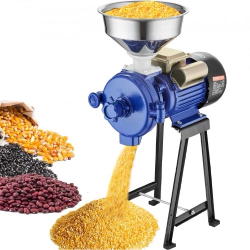 vevor electric grain mill grinder, 3000w spice grinders, commercial corn mill with funnel, thickness