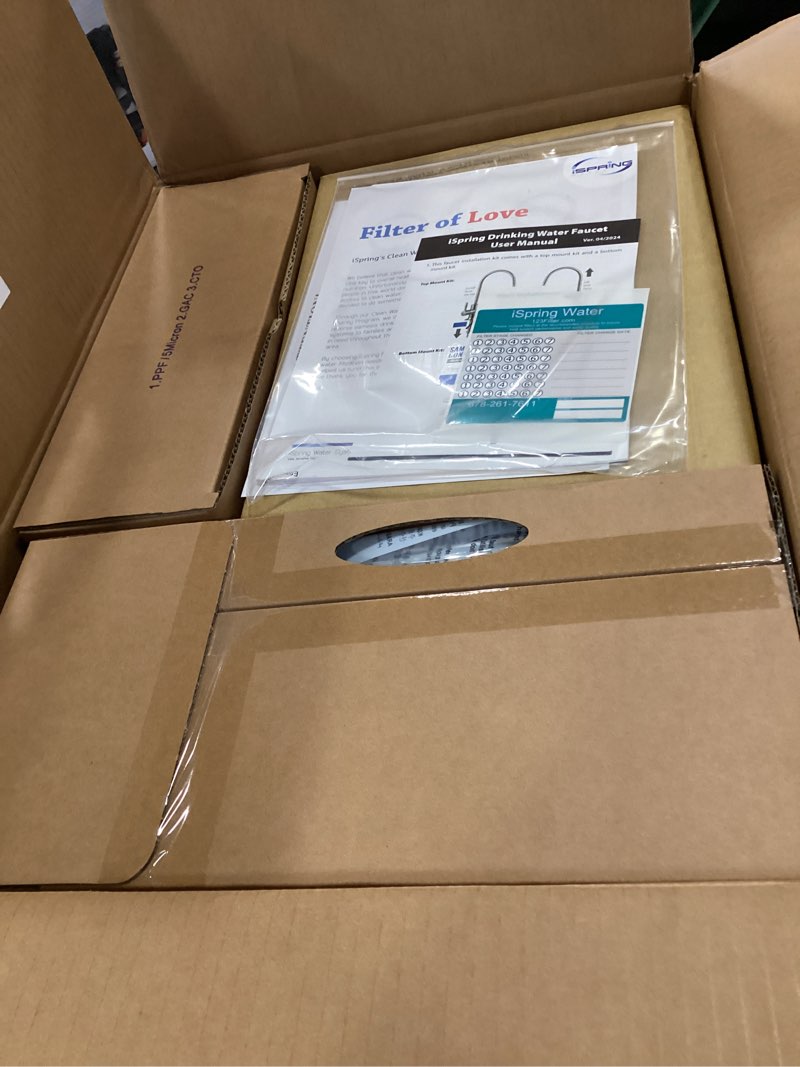 Condition photo showing Good Condition for iSpring RCC7AK, NSF Certified, 75 GPD, Alkaline 6-Stage Reverse Osmosis System, pH+ Remineralization RO Water Filter System Under Sink, Patented Top-Mounted Faucet Design for Easy Installation