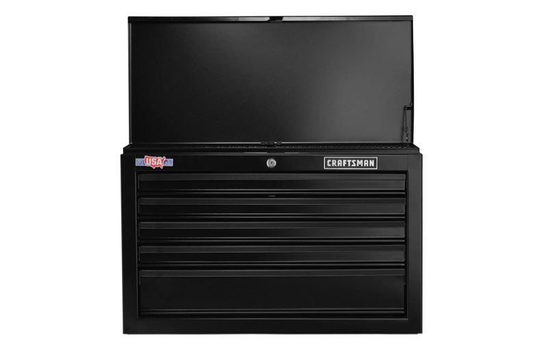 craftsman 1000 series 26.07-in w x 17.49-in h x 12.1-in d 5 -drawer steel tool chest ( black )