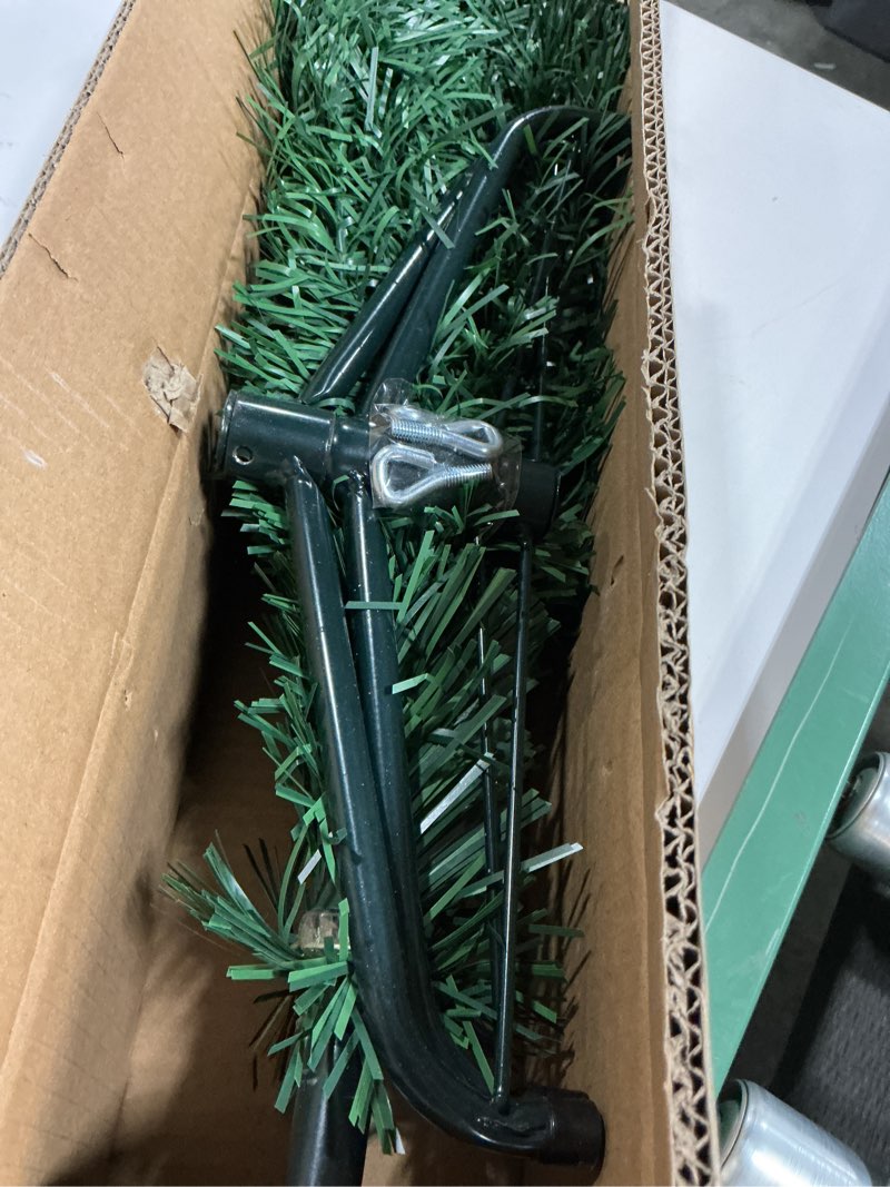 Condition photo showing Good Condition for Juegoal 5 ft Pre-Lit Artificial Christmas Tree, Lighted Optical Fiber Xmas Trees with RGB Color Changing LED Lights, Snowflakes & Top Star, Festive Party Holiday Fake Multicolored Tree with Metal Legs Green 5 FT