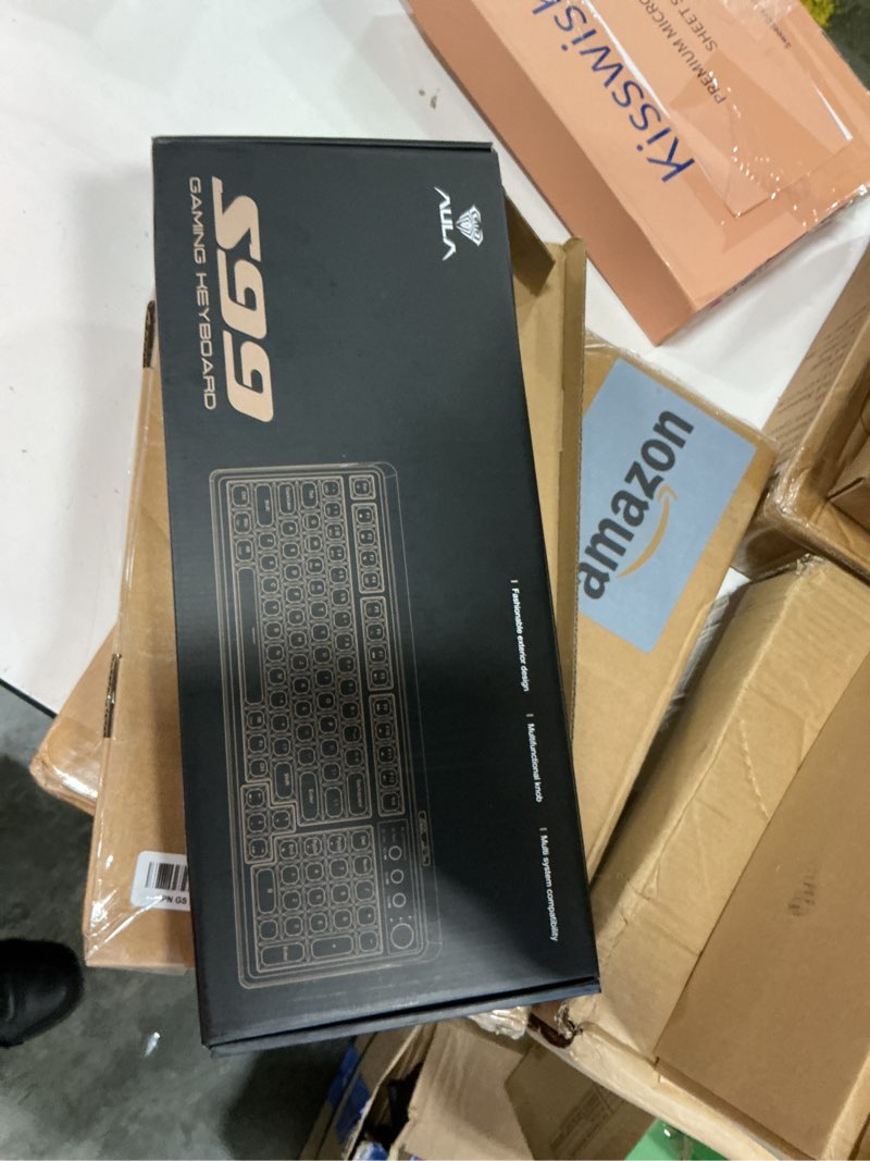 Condition photo showing New/Like New for aula s99 wireless keyboard, tri-mode bluetooth/2.4ghz/usb-c cute creamy gaming keyboard with number pad rgb backlit, media knob custom computer keyboards for mac xbox pc gamer - gradient purple
