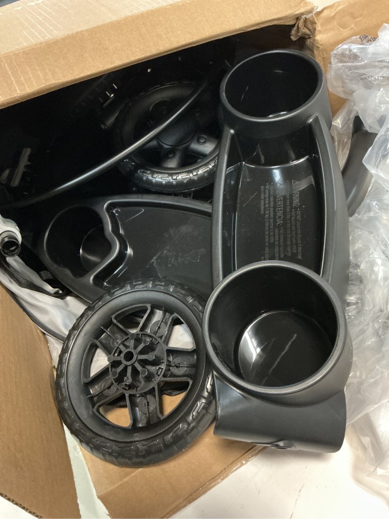 Condition photo showing Good Condition for kolcraft cloud plus lightweight umbrella stroller for toddlers with reclining seat, large storage basket, canopy, infant & parent trays, compact fold for summer travel, durable frame, slate gray slate gray (wheel color may vary)