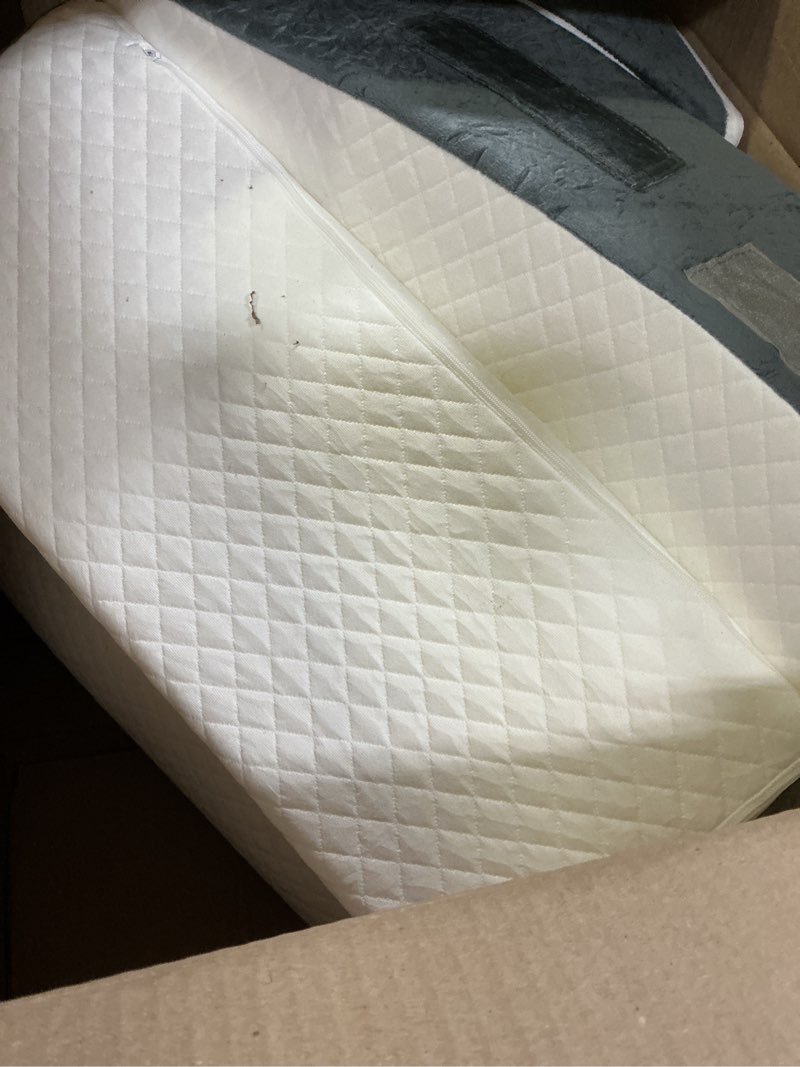 Condition photo showing As Is for Kolbs Bed Wedge Pillow for Sleep Apnea, Acid Reflux, and Back Pain Relief, with Chic Jacquard Cover - Headboard Gerd Pillow Wedges for Sleeping (Standard Width 7.5" Height)