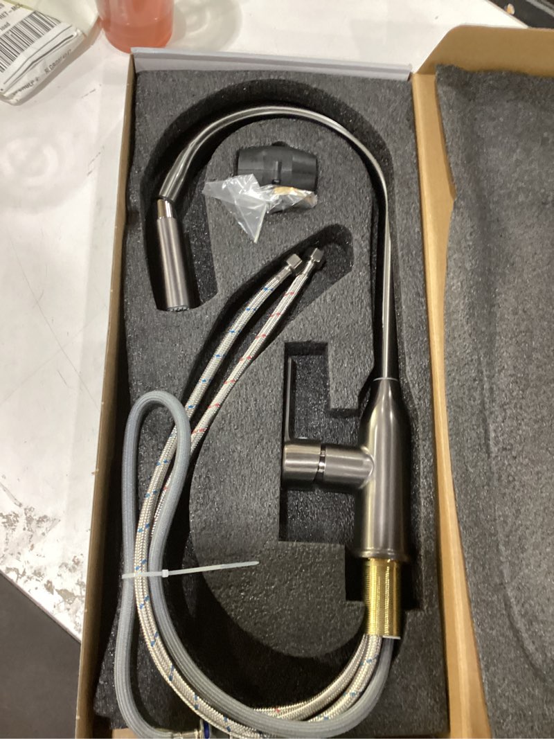 Condition photo showing Good Condition for Kitchen Faucet with Pull-Down Sprayer, Kitchen Sink Faucet for 1 Hole, High Arc Single Handle Faucet (Grey)