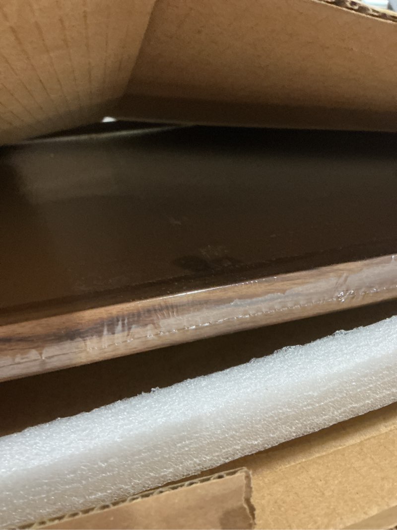 Condition photo showing New/Like New for rustic walnut 20x24 frame - single frame, 20 x 24 poster frame with mat for 16x20, picture frames for artwork, puzzles, photos and movie posters, perfect christmas frame 20" x 24" / 16" x 20" mat