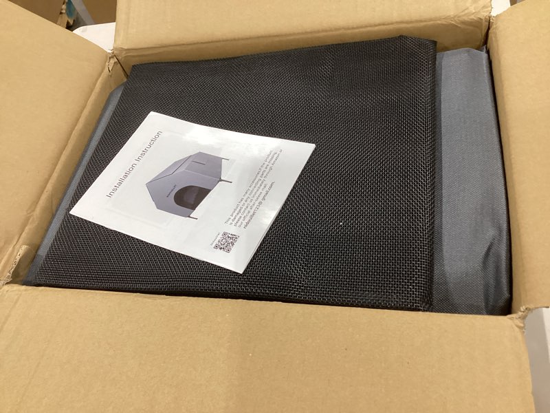 Condition photo showing New/Like New for 36" dog house for outdoor indoor, large dog houses weatherproof 600d pvc with 7.9" h textilene elevated dog bed breathable, easy to clean, dog house max 160lbs