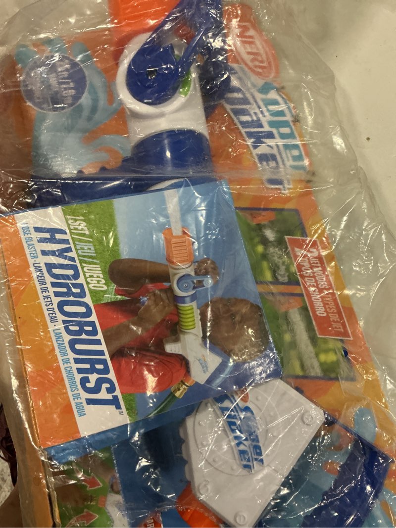 Condition photo showing New/Like New for nerf super soaker hydroburst hose blaster – powerful water blaster drenches your friends in water
