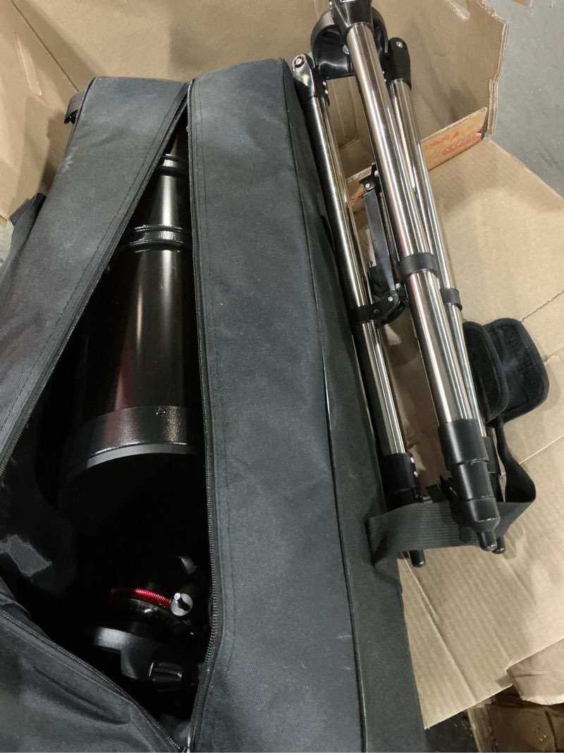 Condition photo showing Good Condition for Telescope, 150EQ Newtonian Reflector Telescope for Adults Astronomy Beginners, Professional Astronomical Telescopes with Equatorial Mount, Phone Adapter, Tripod, Moon Filter and Large Carry Bag With Carry Bag