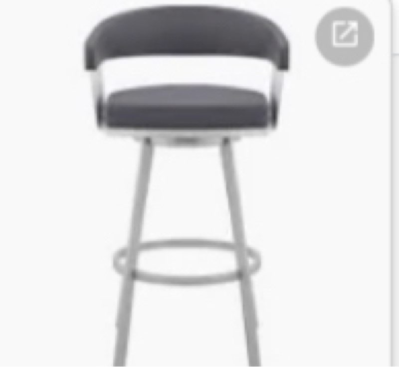 Robinett Swivel Counter or Bar Height Bar Stool with Arms and Footrest