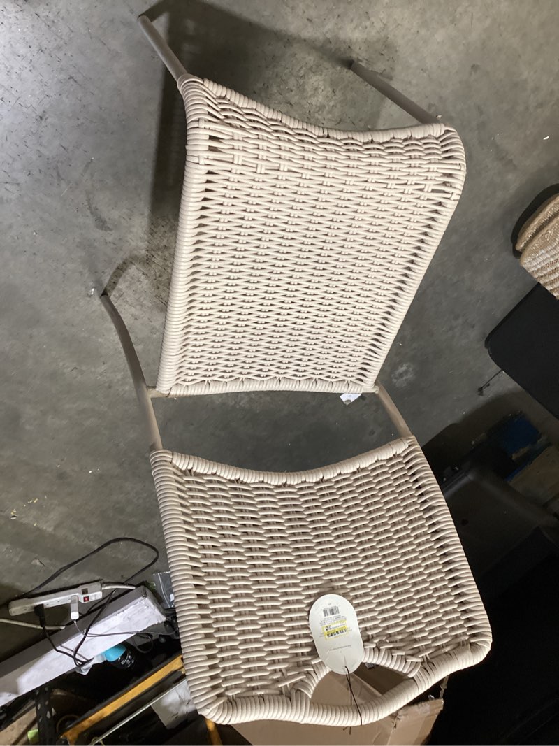 Condition photo showing Good Condition for monochromatic rope armless patio dining stack chair beige - threshold™