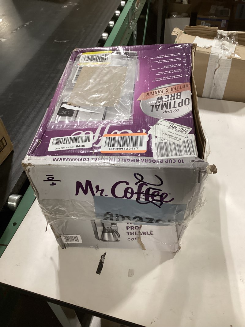 Mr. Coffee 10-Cup Programmable Coffee Maker, Insulated Thermal Carafe, Brew Strength Selection, Brew