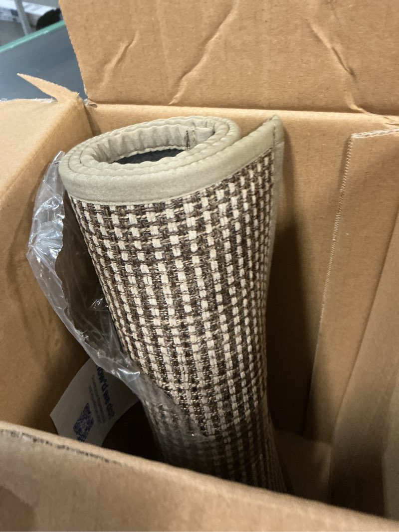 Condition photo showing Good Condition for feelhome door mats for inside 17 x30  non slip rubber welcome mat for inside low-profile dirt trapper indoor door mats for entryway absorbent washable entry rug floor mats brown