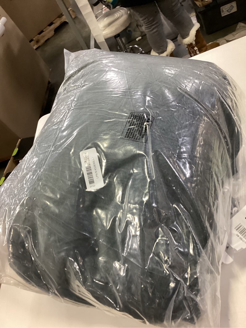 Condition photo showing Good Condition for Amazon Basics 3 Piece Bedding Set, Micromink Sherpa, Ultra-Soft, Warm All Season Comforter, King, Charcoal, Solid Charcoal King