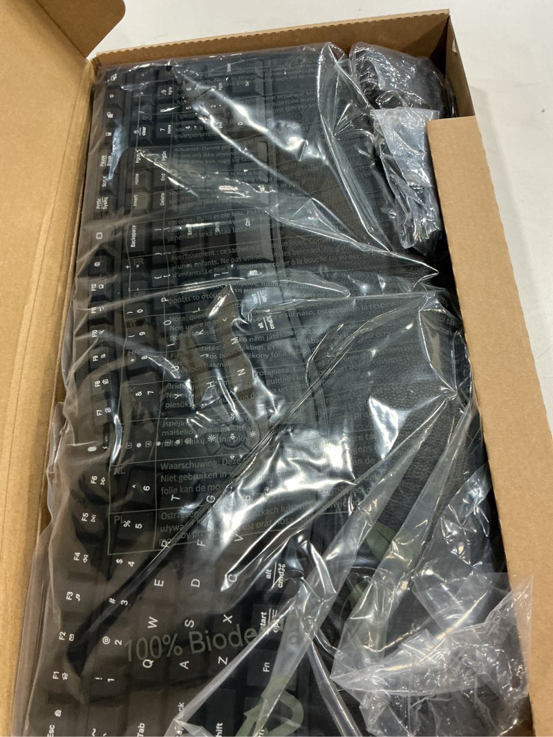 Condition photo showing New/Like New for MEETION Ergonomic Keyboard and Mouse, Wireless Keyboard with Vertical Mouse, Split Curved Keyboard with Wrist Rest, Natural Typing USB Receiver Rechargeable Full Size, Windows/Mac/PC/Laptop, Large Large Black