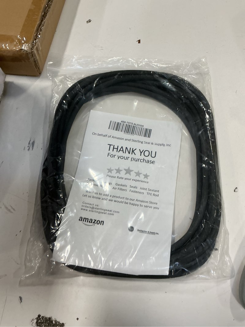 Condition photo showing New/Like New for Sterling Seal & Supply 468 Viton/FKM O-Ring, 75A Durometer, Black, 19-1/2" ID, 20" OD, 1/4" Width (Pack of 5)