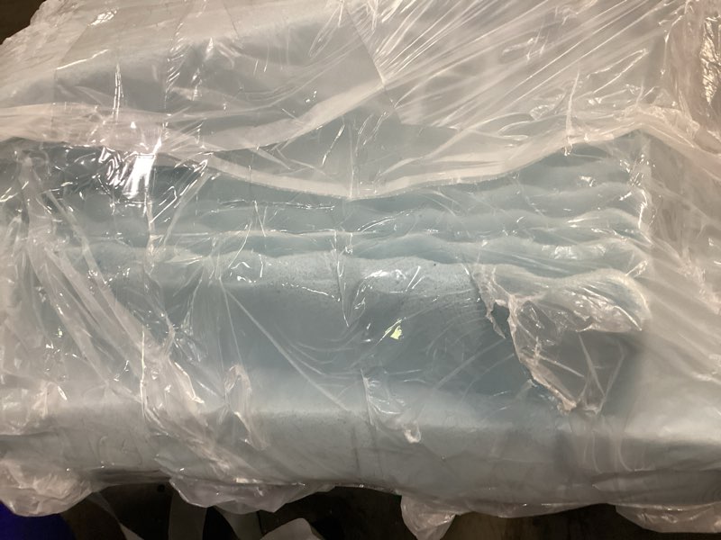 Condition photo showing Good Condition for mellow 4 inch 5-zone memory foam mattress topper, cooling gel infusion, dorm essentials, full blue 4 inch full 5-zone