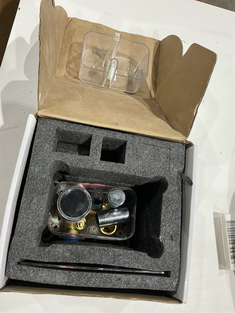 Condition photo showing As Is for digital display shower valve shower valve 2 way shower diverter valve shower mixing valve can use all the time polished chrome dual function polished chrome