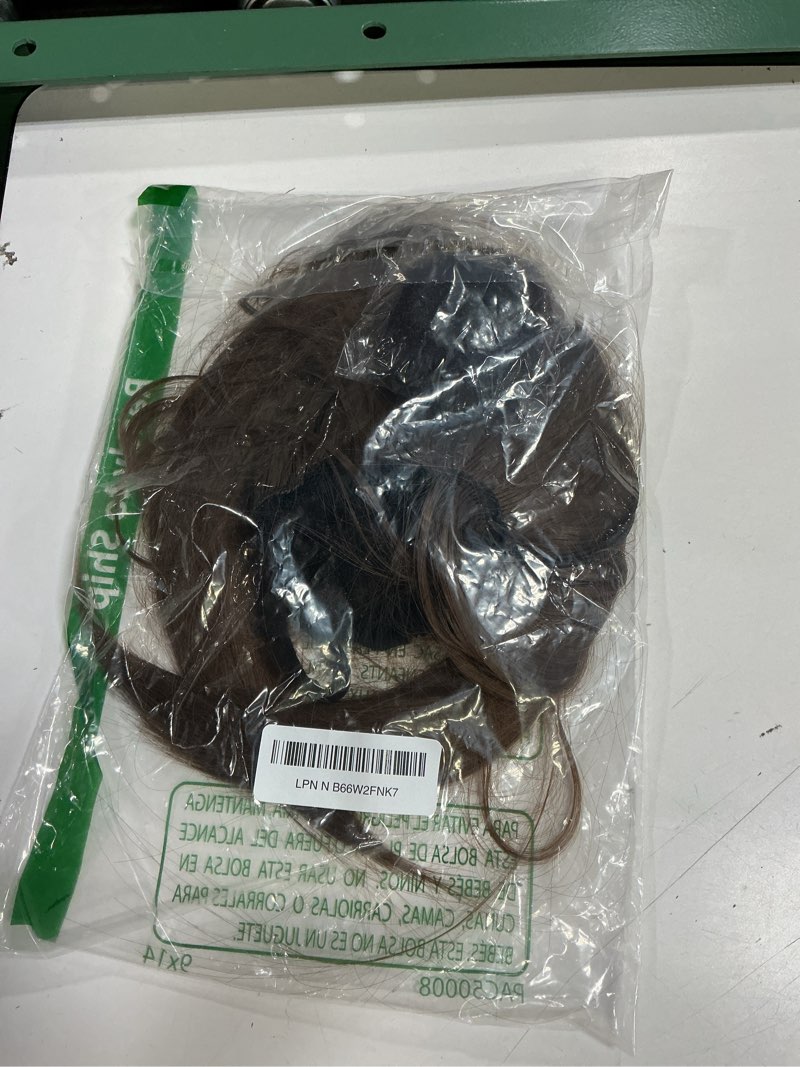 Condition photo showing As Is for cheer ponytail hairpiece all star cheer hair straight posh pony for cheerleader competition 200% density, full and thick hair,mocha melt 18 inch mocha melt