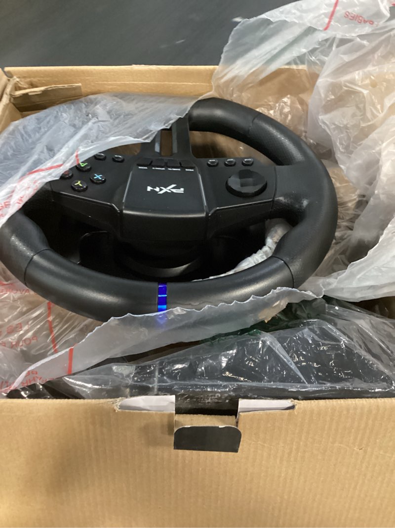 Condition photo showing Good Condition for pxn gaming steering wheel - 270/900° v900 gen2 sim racing wheel with pedals paddle shifter - for xbox one,series s|x, pc, ps4, switch