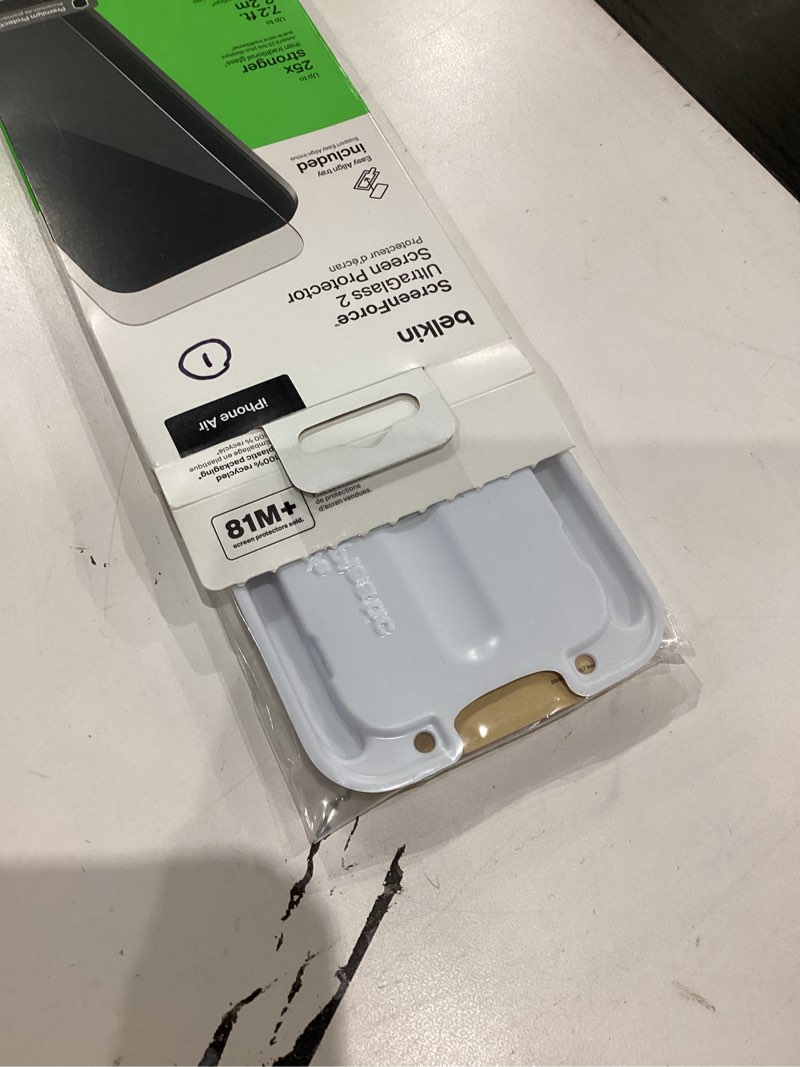 Condition photo showing As Is for Belkin ScreenForce UltraGlass 2 Screen Protector for iPhone Air, 25X Stronger Glass, Scratch-Resista