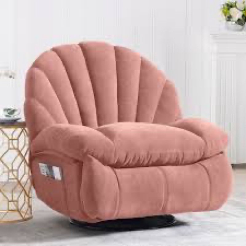 wide modern style accent swivel and rocker recliner chair