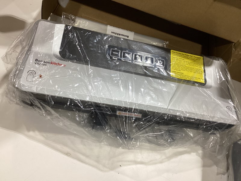 Condition photo showing Good Condition for bonsenkitchen vacuum sealer machine | compact food sealer for kitchen storage & meal prep | multiple modes?? | external vacuum system | 5 bags, silver?? silver machine + 5 bags