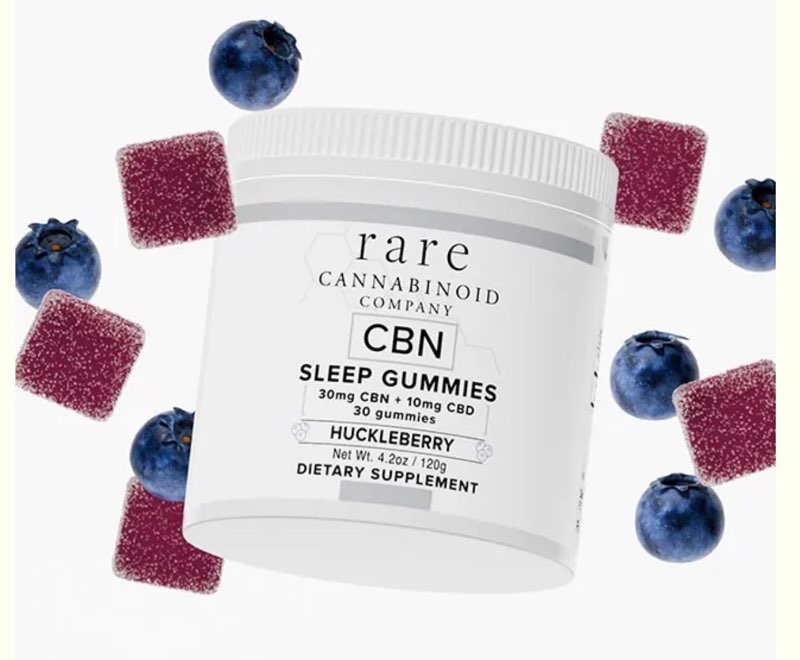 Condition photo showing New/Like New for Rare cannabinoid company CBN Sleep gummies 30mg CBN+ 10mg CBD 30 gummies HUCKLEBERRY Hemp Dietary Supplement