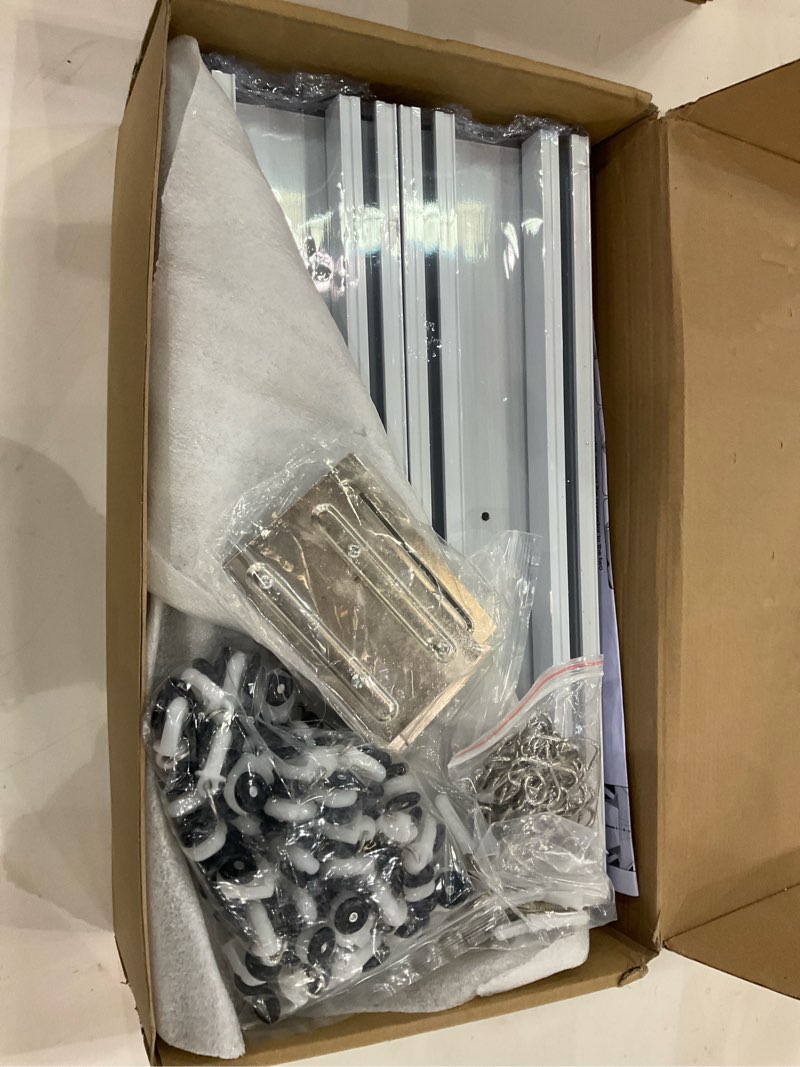 Condition photo showing New/Like New for Ceiling Curtain Double Track Set 9.8FT Silent Heavy Duty Double Curtain Track Ceiling Mount White for Bedroom Living Room Office