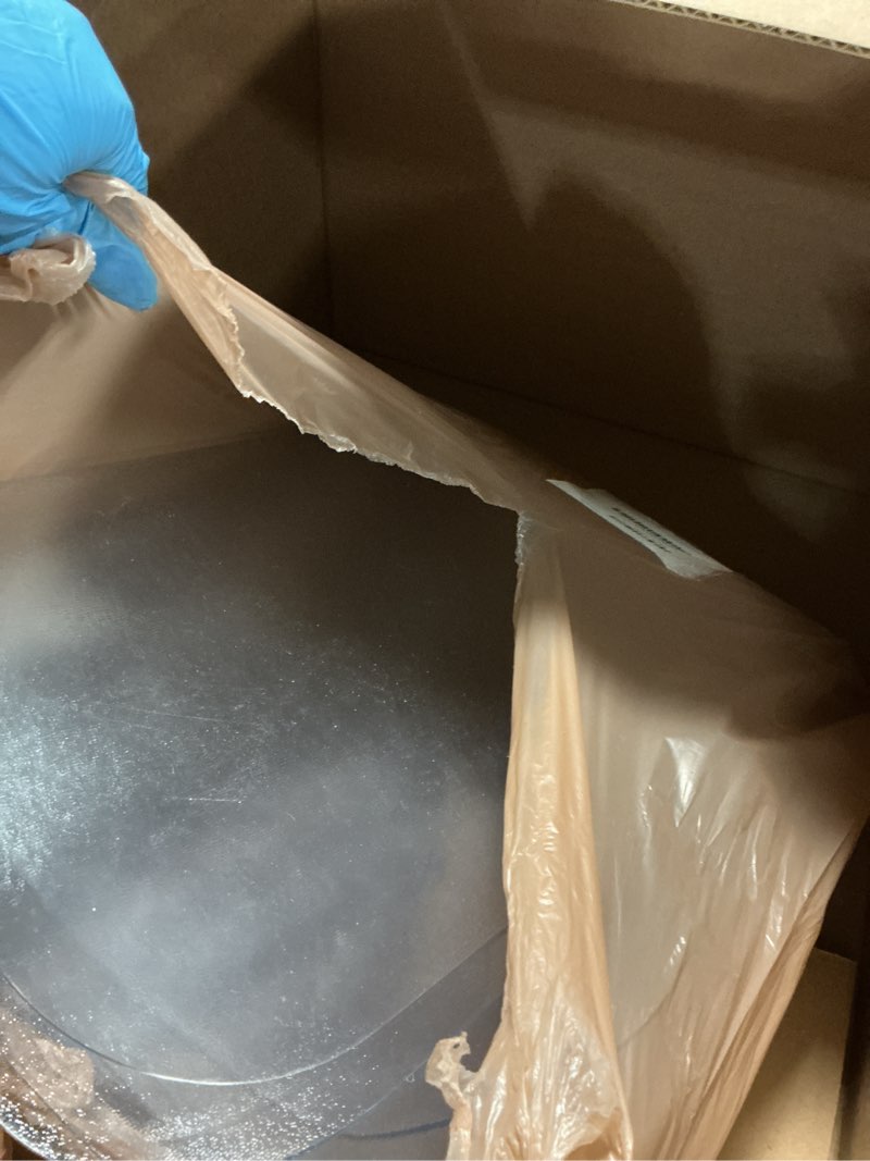 Condition photo showing As Is for Kuyal Clear Chair Mat, Hard Floor Use, 48" x 30" Transparent Office Home Floor Protector mat Chairmats (30" X 48" Rectangle)